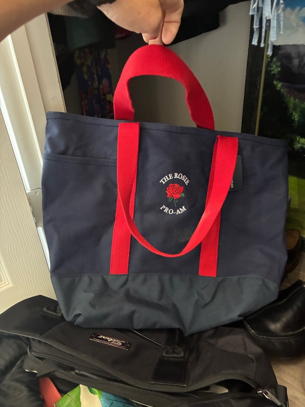 Navy Canvas Duffel Tote - Classic Weekend Carry